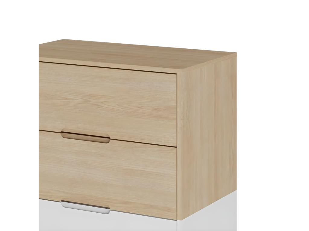 Bohometop 37870EFSA 3-drawer chest in white fiberboard and wood