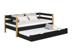 Daybed with pull-out bed N01 Black / Natural Oak 120x180 38056GRRR