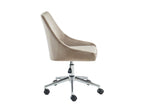 Nidchicshop Office Chair - Velvet - Beige - Adjustable Height 96881AZIL