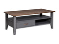 Bohometop Design Coffee Table with 1 Drawer, 115cm, Grey, 53788HMAD