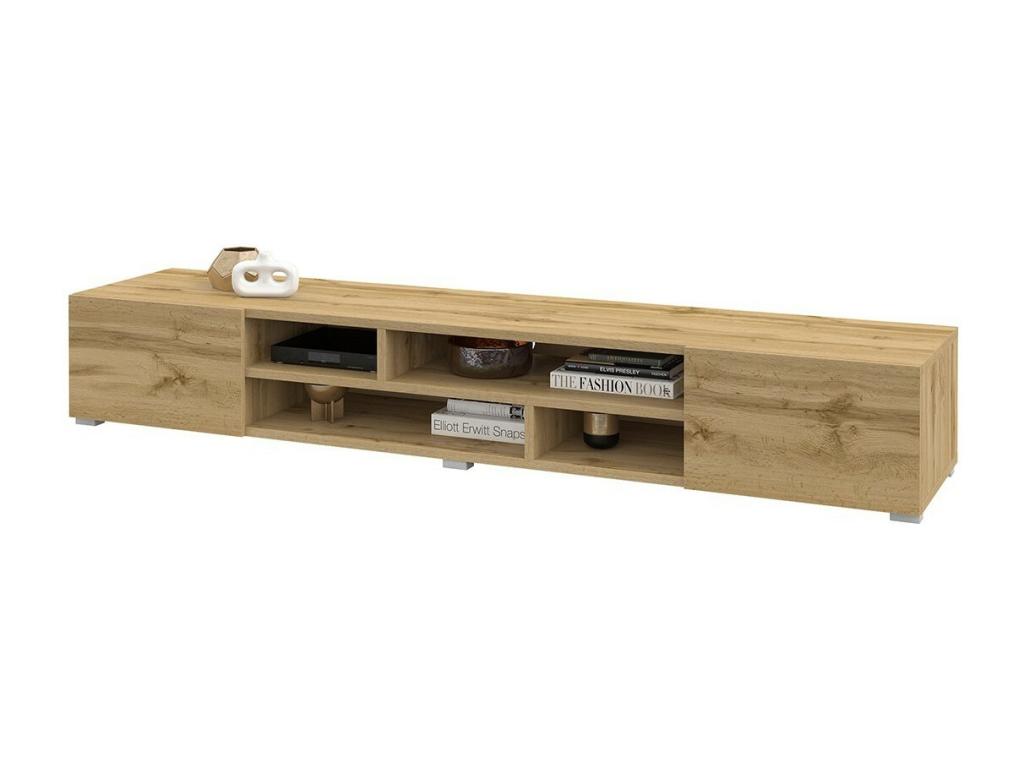 Bohometop 210cm oak-effect TV stand - Can be placed on a surface or mounted on the wall. 26145NTLZ