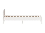White bed frame and headboard 100x200 solid pine wood 10049YYRU