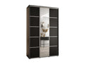 Bohometop 5 Sliding Door Wardrobe 235.2/150/60 3 Doors Black/Black/Silver 42873ZLEV