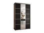 Bohometop 5 Sliding Door Wardrobe 235.2/150/60 3 Doors Black/Black/Silver 42873ZLEV