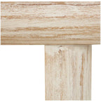 Wood Simplistic Console Table with Block Legs - Beige - Roche River Decor - 16Wx63Lx32H