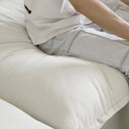 L-Shape Linen Sectional Sofa with Ottoman - Modular Upholstered Design, 6-Seater, 250 lb/Seat, Removable Cushions, Easy Assembly