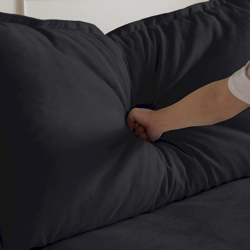 L-Shape Linen Sectional Sofa with Ottoman - Modular Upholstered Design, 6-Seater, 250 lb/Seat, Removable Cushions, Easy Assembly