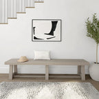 86" Solid Pine Wood Farmhouse Dining Bench - Rustic Wire-Brush Finish, Seats 4, Country Chic Style, Easy Assembly, Plank and Beam Collection