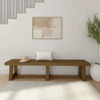 86" Solid Pine Wood Farmhouse Dining Bench - Rustic Wire-Brush Finish, Seats 4, Country Chic Style, Easy Assembly, Plank and Beam Collection