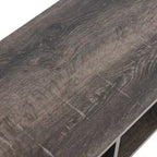 Rectangular TV Stand & Coffee Table with Storage - Coastal Oak Finish, 39.4" W, 2 Compartments, Engineered Wood, 42" TV Compatible