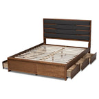 Modern and Contemporary Upholstered and Wood Platform Storage Bed