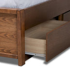 Modern and Contemporary Upholstered and Wood Platform Storage Bed
