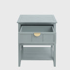 American Style 2-Drawer Side Table - Wood Grain Finish, 28.5" Height, 130 lb Capacity, MDF, Nightstand or End Table