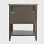 American Style 2-Drawer Side Table - Wood Grain Finish, 28.5" Height, 130 lb Capacity, MDF, Nightstand or End Table