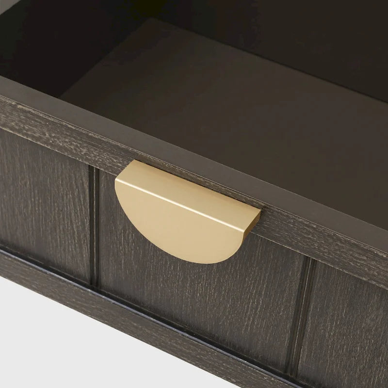 American Style 2-Drawer Side Table - Wood Grain Finish, 28.5" Height, 130 lb Capacity, MDF, Nightstand or End Table