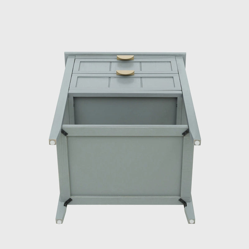 American Style 2-Drawer Side Table - Wood Grain Finish, 28.5" Height, 130 lb Capacity, MDF, Nightstand or End Table