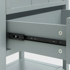 American Style 2-Drawer Side Table - Wood Grain Finish, 28.5" Height, 130 lb Capacity, MDF, Nightstand or End Table