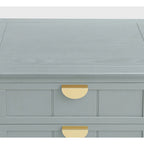 American Style 2-Drawer Side Table - Wood Grain Finish, 28.5" Height, 130 lb Capacity, MDF, Nightstand or End Table