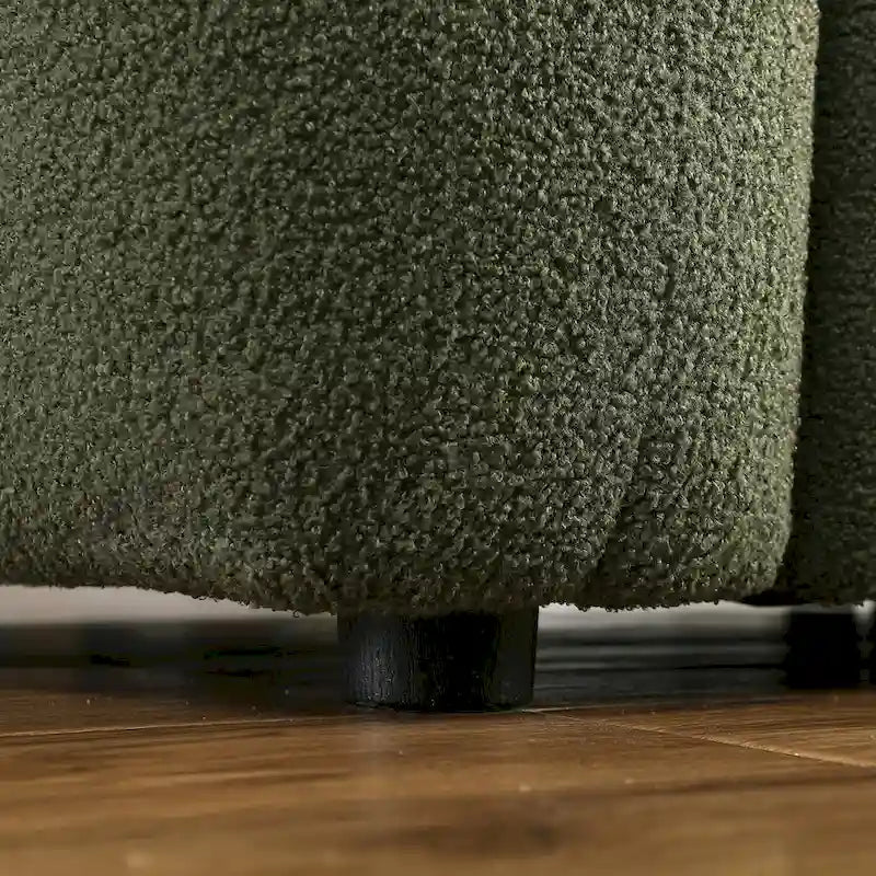 64.96" Marshmallow Sofa - Boucle Fabric, 2-Seater Loveseat, Beige, Modern Cloud Couch