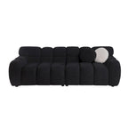 64.96" Marshmallow Sofa - Boucle Fabric, 2-Seater Loveseat, Beige, Modern Cloud Couch