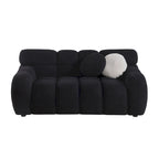 64.96" Marshmallow Sofa - Boucle Fabric, 2-Seater Loveseat, Beige, Modern Cloud Couch