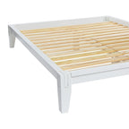 Solid Wood King Platform Bed with Japanese Joinery - Mid-Century Modern Low Profile, Minimalist Design, Under-Bed Storage Space