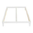 Solid Wood King Platform Bed with Japanese Joinery - Mid-Century Modern Low Profile, Minimalist Design, Under-Bed Storage Space