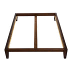 Solid Wood King Platform Bed with Japanese Joinery - Mid-Century Modern Low Profile, Minimalist Design, Under-Bed Storage Space