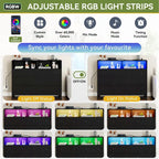 47.2" Wide LED Dresser with Charging Station - 6 Drawers, 4 Outlets & 2 USB Ports, RGB Light Control, Bedroom Storage Organizer