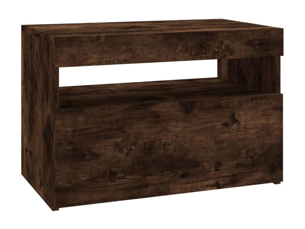 TV stand with Bohometop LED, Smoked Oak, 60x35x40 cm, 54238IFKI