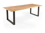 Wooden dining table with irregular edges, 240x95x75 cm, 41613SUJL