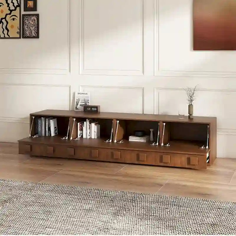 Mid Century Decorative Combinable multifunctional wooden cabinets, 1~4 Pieces