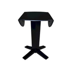 42" Round Counter Height Drop Leaf Dining Table - Solid Parawood, Butcher Block Top, 9" Dual Leaves, Pedestal Base, 36.3" H