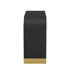 Modern dark walnut TV stand with adjustable shelves - made of pine wood and MDF, 59.8 inches tall, suitable for use as a TV cabinet in a study, living room, or entryway.