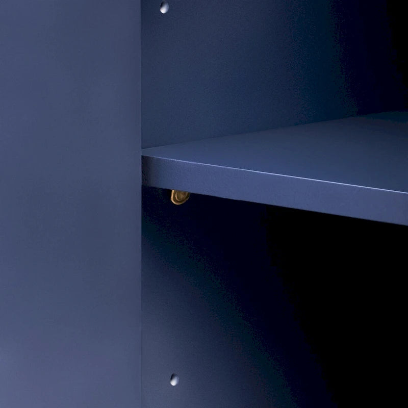 Modern dark walnut TV stand with adjustable shelves - made of pine wood and MDF, 59.8 inches tall, suitable for use as a TV cabinet in a study, living room, or entryway.