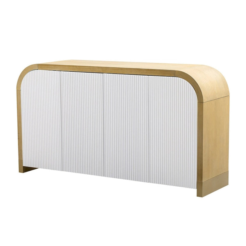 Modern dark walnut TV stand with adjustable shelves - made of pine wood and MDF, 59.8 inches tall, suitable for use as a TV cabinet in a study, living room, or entryway.