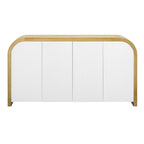 Modern dark walnut TV stand with adjustable shelves - made of pine wood and MDF, 59.8 inches tall, suitable for use as a TV cabinet in a study, living room, or entryway.