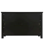 Farmhouse Black Solid Wood Entryway Storage Cabinet with 6 Drawers - 47.3" Long, 160 lb Capacity, Rustic Organizer for Hallway or Living Room