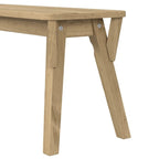 55" Solid Pine Wood Dining Set with Bench - Corona Table & Bench, Natural Finish, 29.92" Height, Easy Assembly for Kitchen