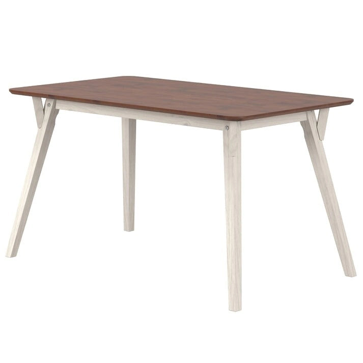 55" Solid Pine Wood Dining Set with Bench - Corona Table & Bench, Natural Finish, 29.92" Height, Easy Assembly for Kitchen