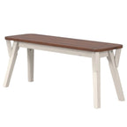 55" Solid Pine Wood Dining Set with Bench - Corona Table & Bench, Natural Finish, 29.92" Height, Easy Assembly for Kitchen