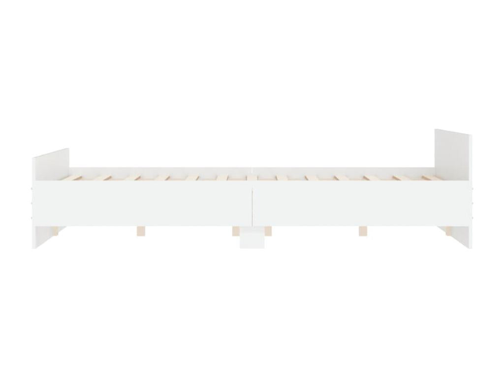 Bed frame with headboard and footboard, white, 120x200 cm, 36666AOIT