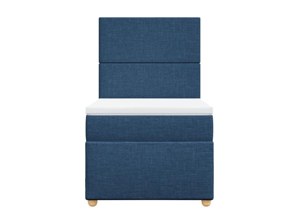 Nidchicshop bed base with mattress, blue, 80x200 cm, fabric, 84527ICEQ