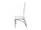 Set of 4 white faux leather dining chairs 73452AKMJ