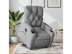 Reclining Massage Chair, Light Grey Fabric 68230TKKH