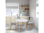 Bohometop - Round White Table with Wood Effect Legs 31940KMCW