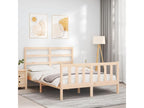Bed frame without mattress 140x200 cm solid pine wood 57568RWTU