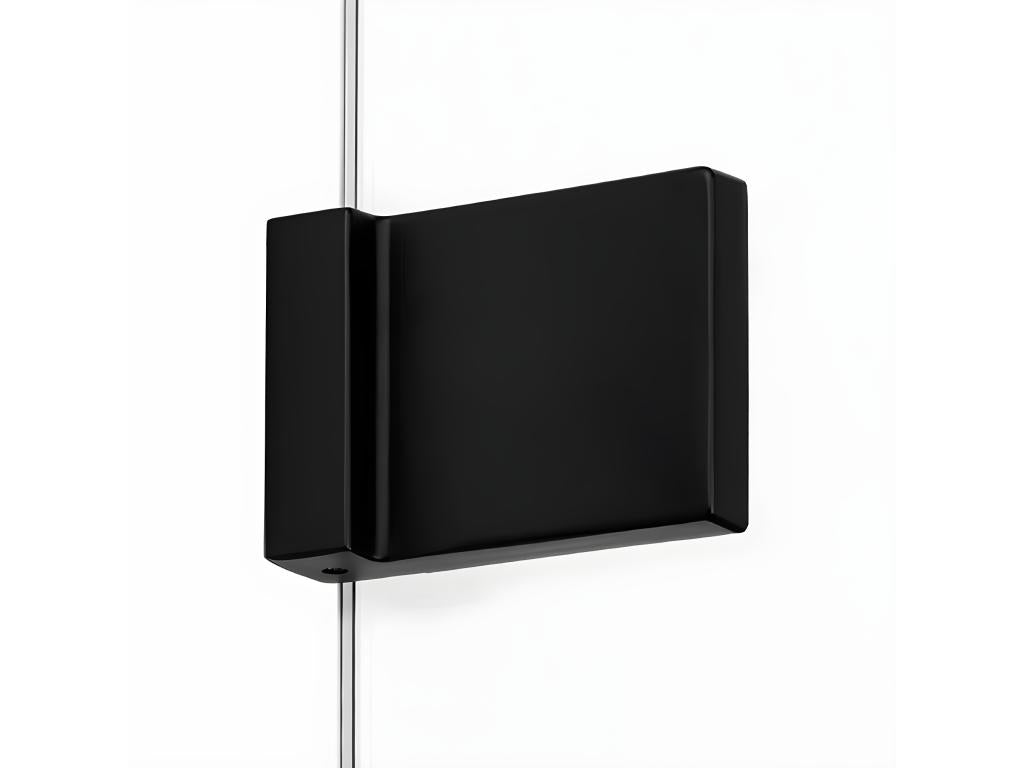 120x110cm Bohometop black corner shower enclosure with 2 pivot doors, 97997VPBI