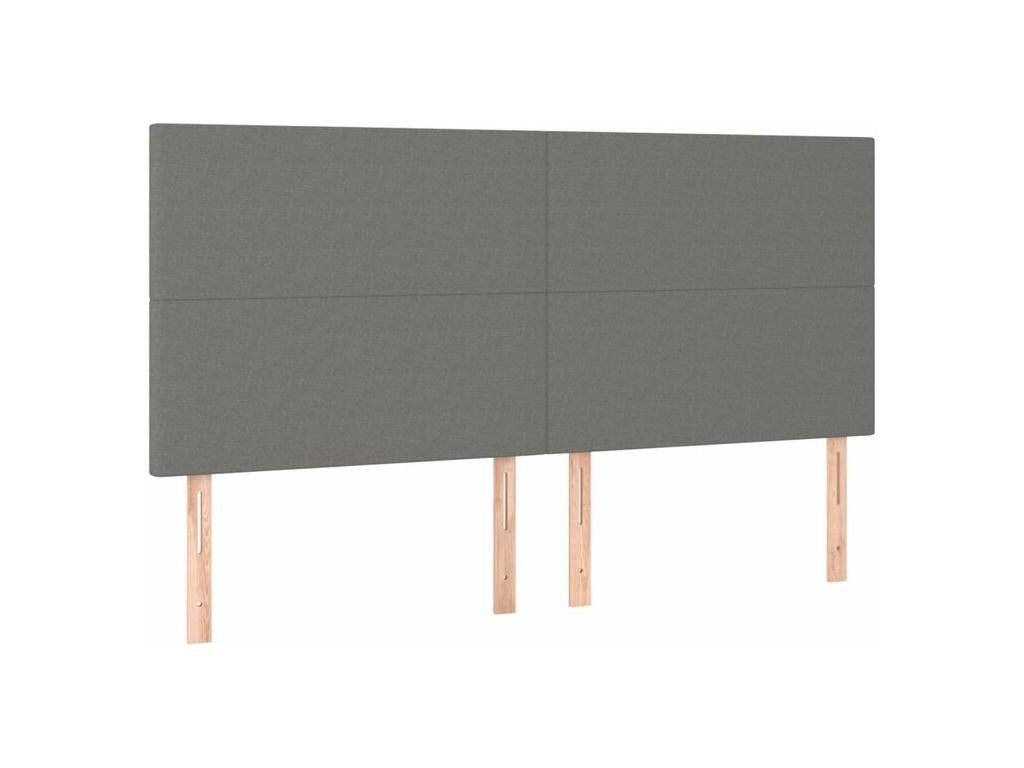 Nidchicshop bed base and mattress with LED lighting, Dark Grey, 200x200 cm, 79398GXNT