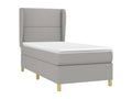 Nidchicshop bed base with mattress, light grey, 80x200 cm, fabric, 37660UGKW